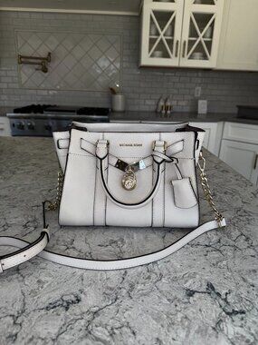 White Michael Kors Convertible Crossbody Purse